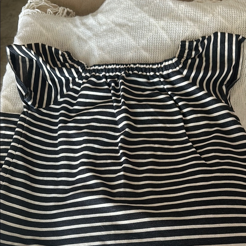 Black and White Striped Top